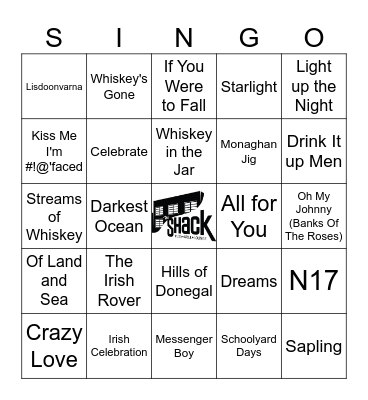 St Patty's Day Bingo Card