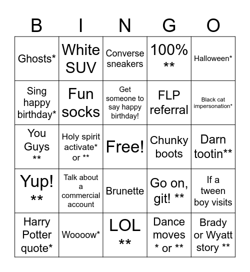 Sarah S Birthday Bingo Card