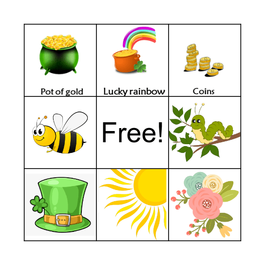 ASL. St Patrick's Day Bingo Card