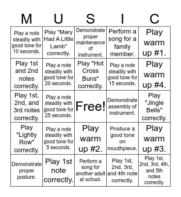 Unit 1 Bingo Card