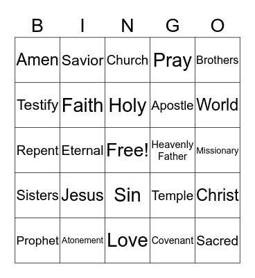 Conference Bingo Card