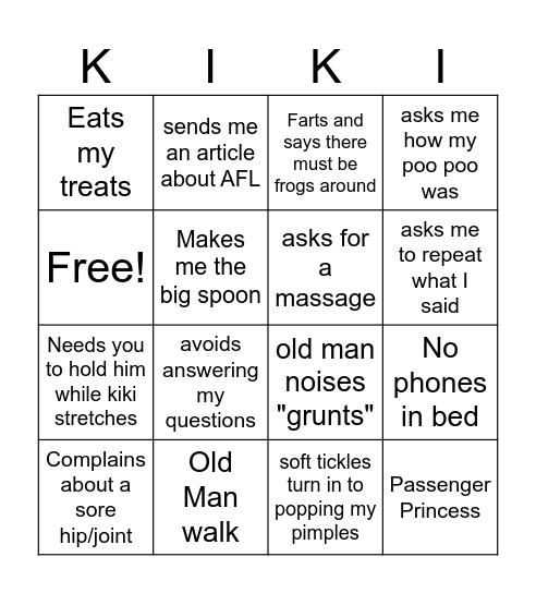 KIKI BINGO Card