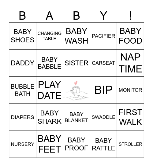 Baby Bingo Card