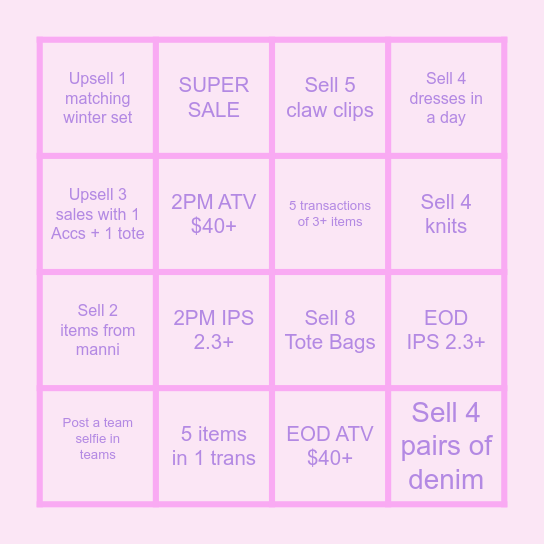 Bingo Card