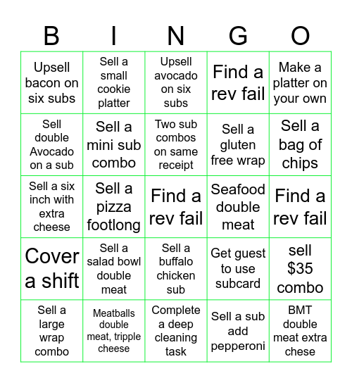 Fernvale Bingo Card