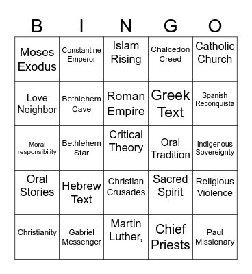 Bingo Card