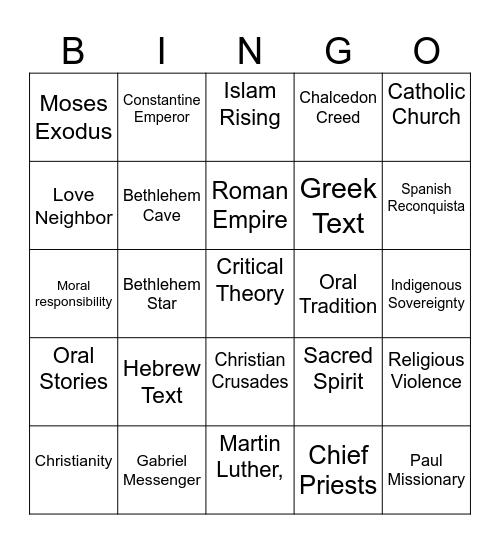 Bingo Card
