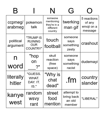 randomassbingoassbingo Card