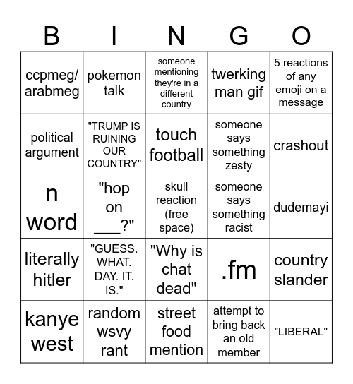 randomassbingoassbingo Card