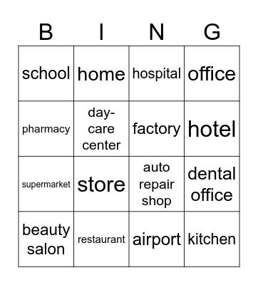 Workplace Bingo Card