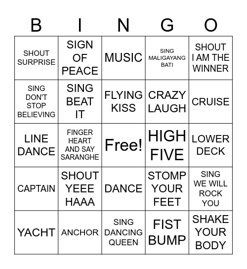 DHEBBIE PARTY Bingo Card