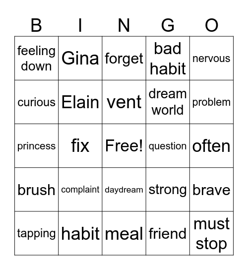 JI CLASS Bingo Card