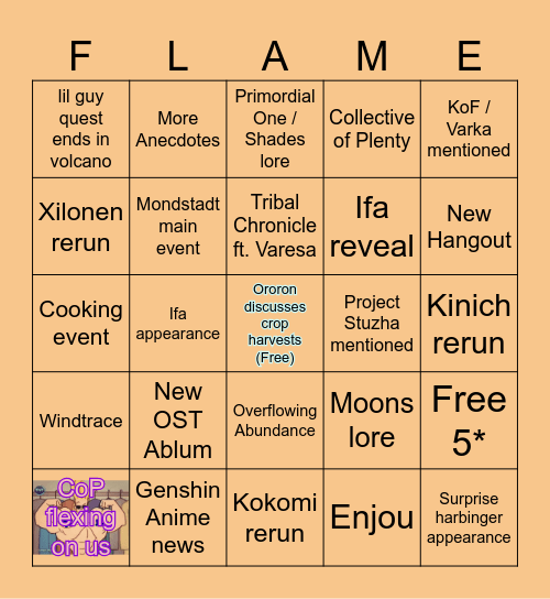 5.5 - Flames Return Bingo Card
