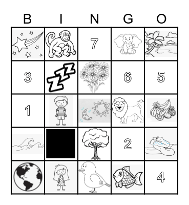 7 Days of Creation Bingo Card