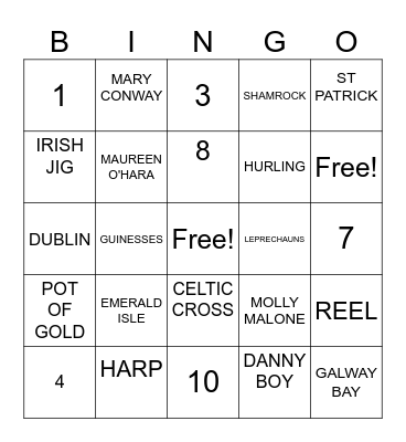 ST PATRICK'S DAY Bingo Card