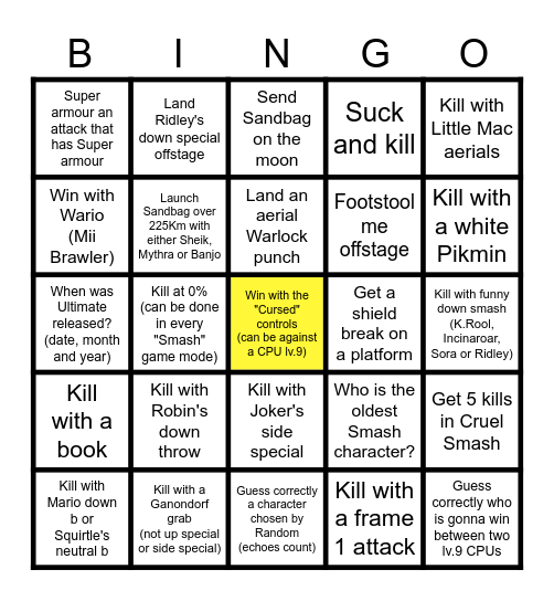 Special OGRE Bingo 3 Bingo Card