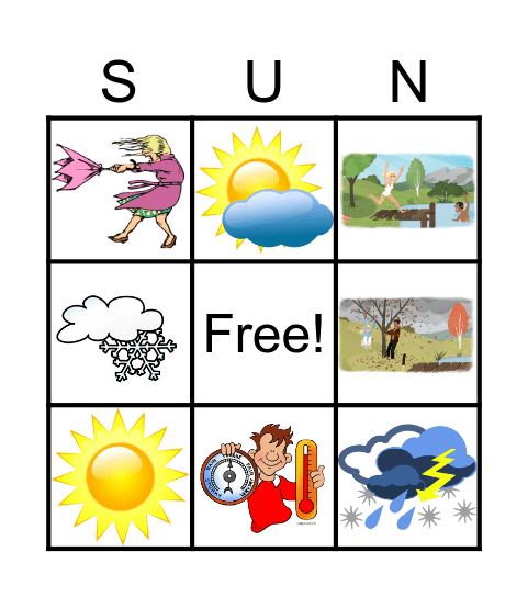 WEATHER BINGO Card