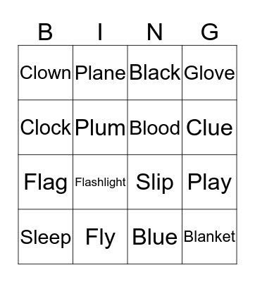 L-Blend Bingo  Bingo Card