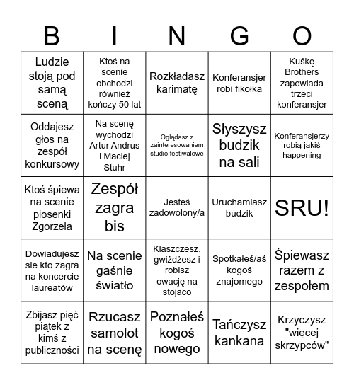 Yapa Bingo Card
