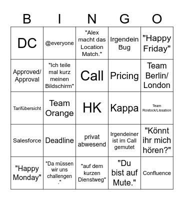 Bingo TIME Bingo Card