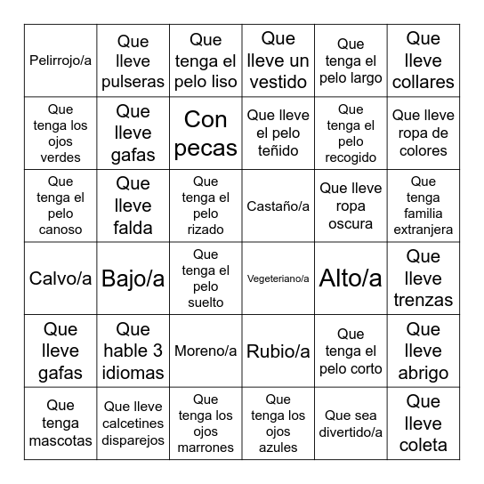 Encuentra a alguien... Bingo Card