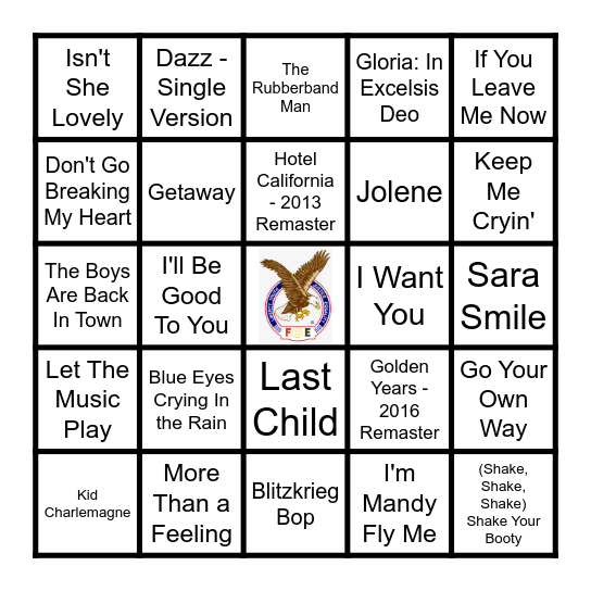 CLASS OF '76 Bingo Card