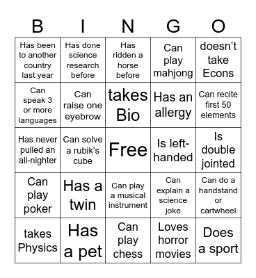 Bingo Card