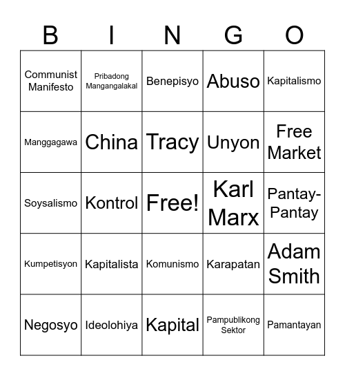 Ideolo-BINGO Card