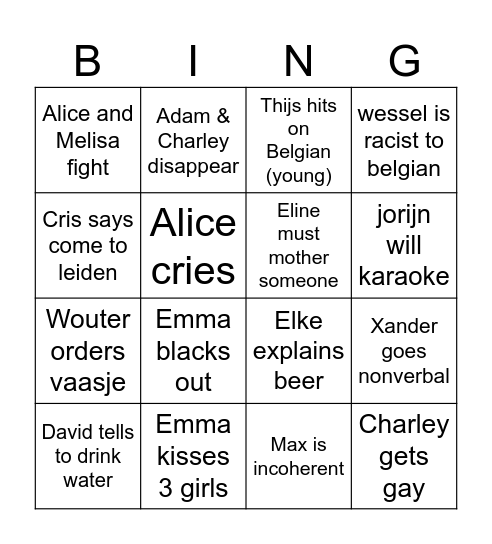 Antwerpen Bingo Card