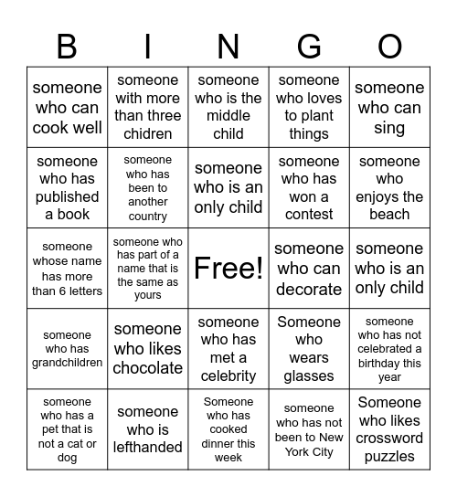 Tea Party BINGO Card