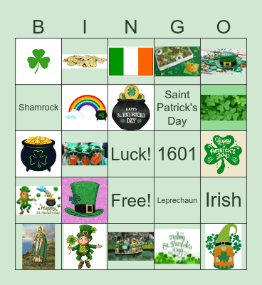 Saint Patrick's Day Bingo Card
