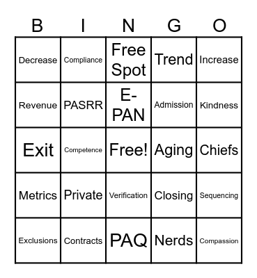 Triple Strike Bingo Card