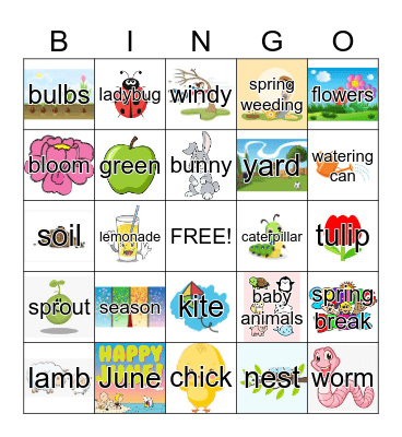SPRING  BINGO Card