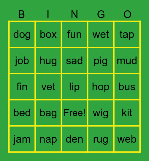 Mr Carr's Superstars Bingo Card