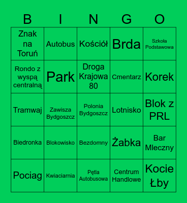 Bydgoszcz Bingo Card