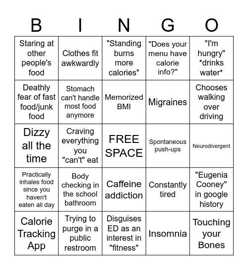 Ana Bingo Card