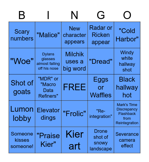 EAGAN BINGO Card