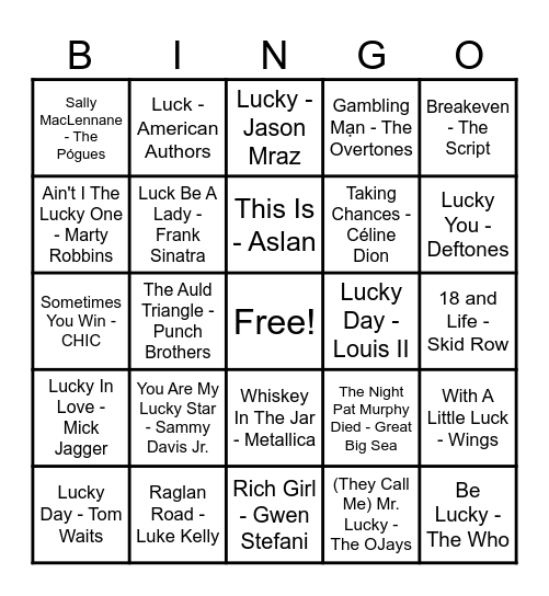 🍀Lucky Bingo🍀 Bingo Card