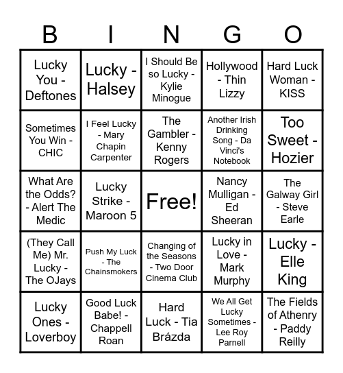 🍀Lucky Bingo🍀 Bingo Card