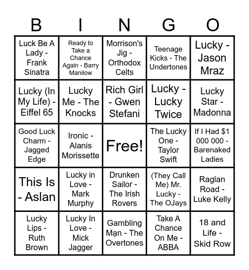 🍀Lucky Bingo🍀 Bingo Card