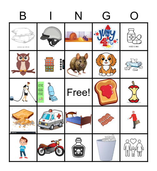 The Mouse and The Motorcycle Bingo Card