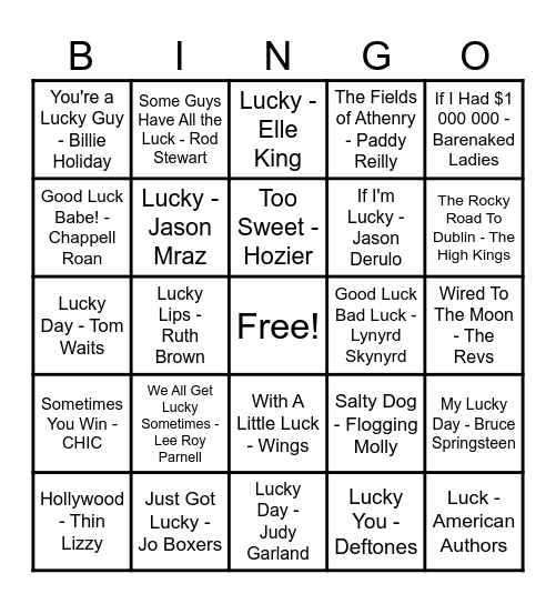 🍀Lucky Bingo🍀 Bingo Card