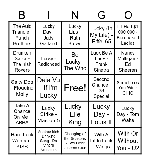 🍀Lucky Bingo🍀 Bingo Card
