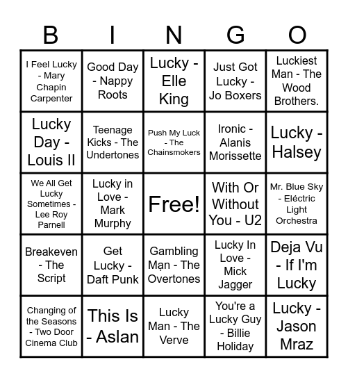 🍀Lucky Bingo🍀 Bingo Card