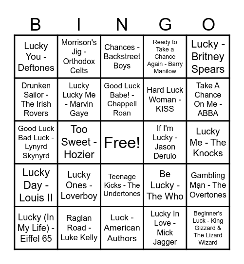 🍀Lucky Bingo🍀 Bingo Card