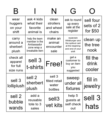 SPRINGO Bingo Card