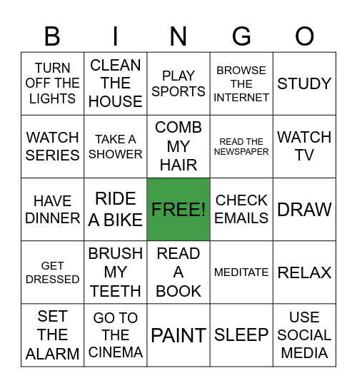 DAILY HABITS - BINGO Card
