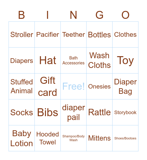 Heaven Sent Bingo Card