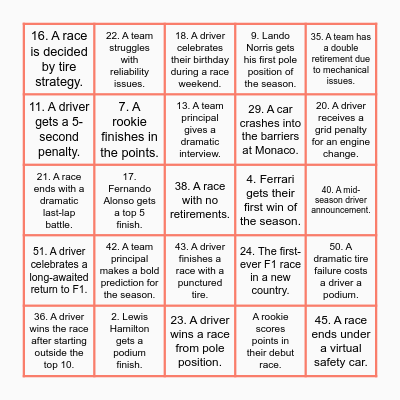 Bingo Card