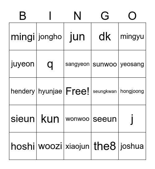 luca pookies pt 2 Bingo Card